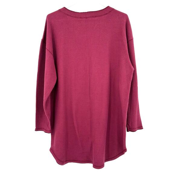 Victoria's Secret Size Large Long Sleeve Button Up Waffle Knit Pajama Top‎ Shirt - Picture 2 of 3